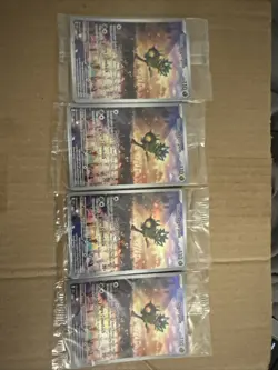 POKEMON TWILIGHT MASQUERADE ETB #123 TEAL MASK OGERPON PROMO - SEALED 4 Card Lot - Image 1