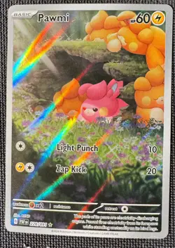 PAWMI 226/091 ILLUSTRATION RARE PALDEAN FATES POKEMON HOLO NM - Image 1