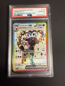 2025 Pokemon SVP EN-SV Black Star Promo #176 Umbreon EX PSA 10 - Image 1