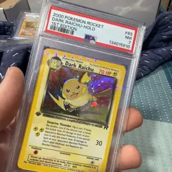 2000 POKEMON ROCKET 1ST ED #83 DARK RAICHU-HOLO PSA 7 - Image 3