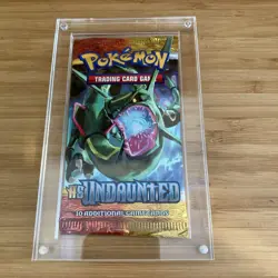 Pokemon TCG Undaunted booster pack Sealed Mint Condition with acrylic case - Image 1
