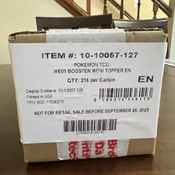 Pokemon Mega Evolution Enhanced Booster Box ME01 Factory Sealed Case - Image 1