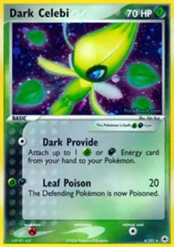 Dark Celebi - 4/101 - Holo Rare DMG, English Pokemon EX Hidden Legends - Image 1