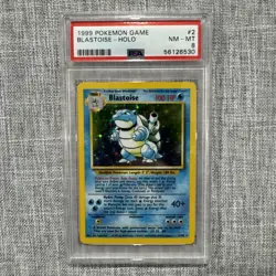 1999 Pokemon Card Game Base Set BLASTOISE #2/102 PSA 8 - Image 1