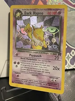 Dark Hypno 9/82 Team Rocket Pokemon Card TCG Vintage WOTC LP - Image 1