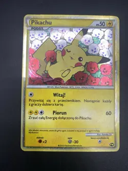 Pikachu PW Holo Pokemon 2010 World Collection Promo - Polish - US Back - Image 1