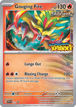 Gouging Fire SVP 151 Black Star Promo Surging Sparks Pokemon TCG Near Mint NM - Image 1