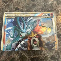 Suicune & Entei Legend (Top) 94/95 Unleashed Holo NM Condition Pokemon TCG - Image 1