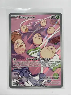 Pokemon Exeggcute TCG Holo Rare Card 192/191 Sv08: Surging Sparks Illustration - Image 1