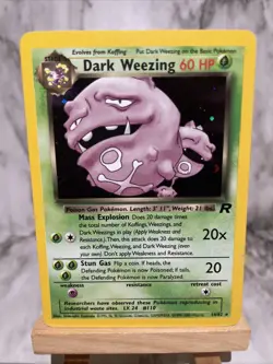 Dark Weezing 14/82 Holo Rare Team Rocket Unlimited WOTC Pokemon Card LP/NM TCG - Image 1