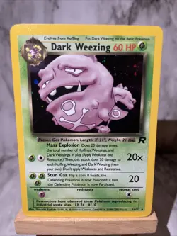 Dark Weezing 14/82 Holo Rare Team Rocket Unlimited WOTC Pokemon Card LP/NM TCG - Image 4
