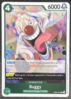 One Piece CCG Buggy Anime 25th Collection R Foil Card EB02-018 NM - Image 1