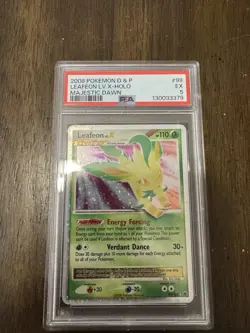 2008 Pokemon Leafeon LV.X Holo PSA 5 Diamond & Pearl Majestic Dawn #99/100 - Image 4