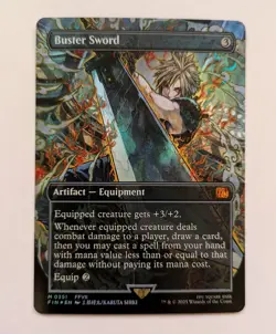 Buster Sword Borderless Foil (Pack To Sleeve) | MTG Final Fantasy - Image 1