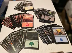 100 Basic Lands englisch Magic Karten MtG, Standardlander, 20 pro Farbe - Image 1