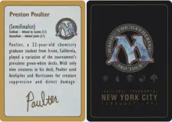 Biography - Preston Poulter - 1996 ~ Near Mint Pro Tour G MTG Magic UltimateMTG - Image 1