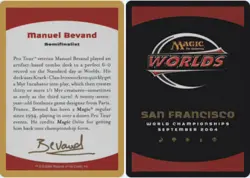 Biography - Manuel Bevand - 2004 ~ Near Mint World Championship Z6 MTG Magic Ult - Image 1