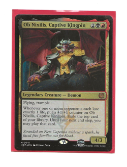 OB NIXILIS, CAPTIVE KINGPIN Foil 0041 Magic MoM AFTERMATH English MTG NM MAT - Image 1