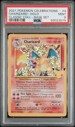 2021 Pokemon Celebrations Classic Collection Charizard 4/102 PSA 9 MINT - Image 1