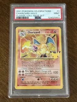 2021 Pokemon Celebrations: Classic Collection Charizard 4/102 PSA 9 - Image 1