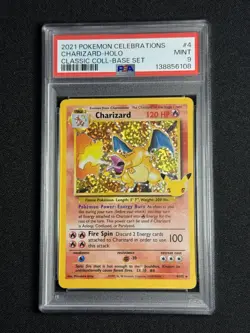 2021 Pokemon Celebrations: Classic Collection Charizard 4/102 PSA 9 - Image 1