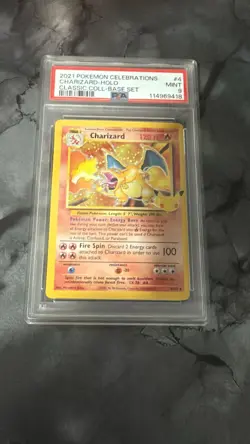 Charizard 4/102 Pokemon Celebrations Base Set Holo Classic Collection 2021 PSA 9 - Image 1