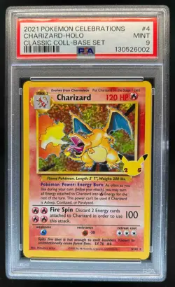 2021 Pokemon SWSH Celebrations Charizard Classic Collection #4/102 PSA 9 - Image 1