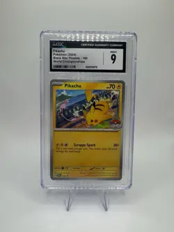 Pokemon Pikachu TCG Scarlet & Violet SVP 190 Black Star Promo CGC 9 Mint - Image 1