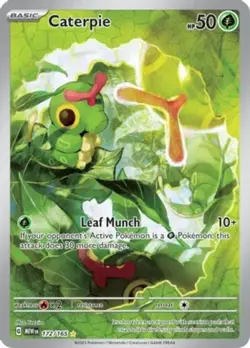 NM-Mint Caterpie - 172/165 - Illustration Rare Pokemon Scarlet and Violet 151 - Image 1