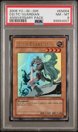 Yu-Gi-Oh! Celtic Guardian, Ultra Rare, 2008, YAP1-EN004, Limited, PSA 8 - Image 1