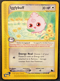 2003 Pokemon Card - Igglybuff Skyridge 67/144 Non Holo Vintage - LP+ - Image 1