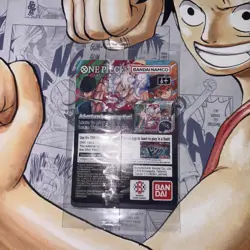 One Piece Monkey.D.Luffy US College Basketball Promo Card Rutgers + Poster - Image 2