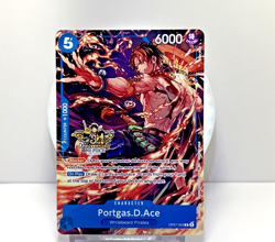 ONE PIECE TCG PORTGAS D. ACE RARE 3RD ANNIVERSARY PROMO ALT ART OP07-053 NM - Image 1