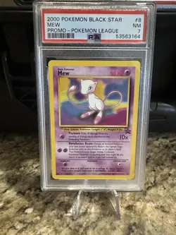 Pokemon Card #8 Mew League Black Star Promo 2000 PSA 7 NM - Image 1