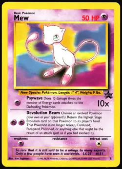 Mew WoTC Black Star #8 2000 League Promo Pokemon Card R1-X143 - Image 1