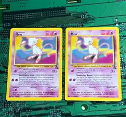 Mew 8 Promo Black Star Pokemon Card League 2000 WOTC Vintage 2x - Image 1