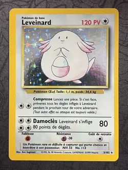 Carte Pokemon - Leveinard 3/102 Edition 2 Set de Base Wizards - Fr Francaise - Image 1