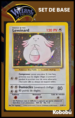 Carte Pokemon Leveinard 3/102 Holo Unlimited Ed 2 Set De Base Wizards FR - Image 1
