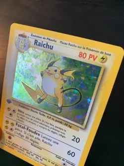 Carte Pokemon : Raichu 14/102 Set de Base Edition 1 Wizards Francais - Image 3
