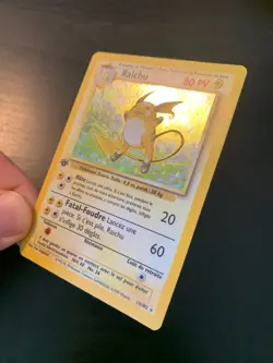 Carte Pokemon : Raichu 14/102 Set de Base Edition 1 Wizards Francais - Image 5