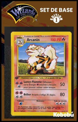 Carte Pokemon Arcanin 23/102 OLD PSA 9 Edition 1 Ed 1 Set De Base Wizards - Image 1