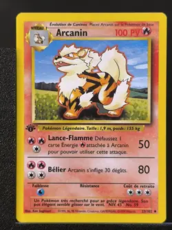 Carte Pokemon Arcanin 23/102 OLD PSA 9 Edition 1 Ed 1 Set De Base Wizards - Image 2