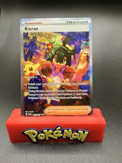 Pokemon TCG Twilight Masquerade Kieran Special Illustration Rare 218/167 NM - Image 1
