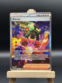 Pokemon TCG Twilight Masquerade Kieran Special Illustration Rare 218/167 NM - Image 1