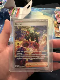 Pokemon TCG Twilight Masquerade Kieran Special Illustration Rare 218/167 NM - Image 3