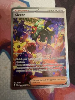 Pokemon TCG Twilight Masquerade Kieran Special Illustration Rare 218/167 NM - Image 1