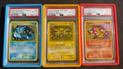 Pokemon Supreme Victors - Articuno 148 Moltres 149 and Zapdos 150 Trio PSA 6 8 8 - Image 1