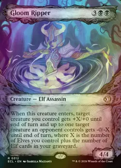 MTG Gloom Ripper Showcase Borderless Foil ** Lorwyn Eclipsed ** English - Image 1
