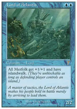 MTG Magic the Gathering Lord of Atlantis (83/354) Seventh Edition LP - Image 1