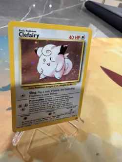 Pokemon TCG Cards Clefairy 5/102 Base Set Holo Rare - Image 3